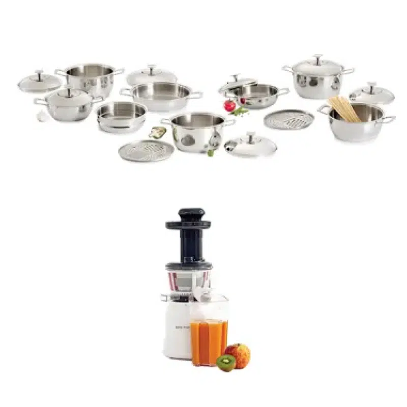 Juego Gourmet 17 piezas Zylstra +Nutrex press oferta de verano